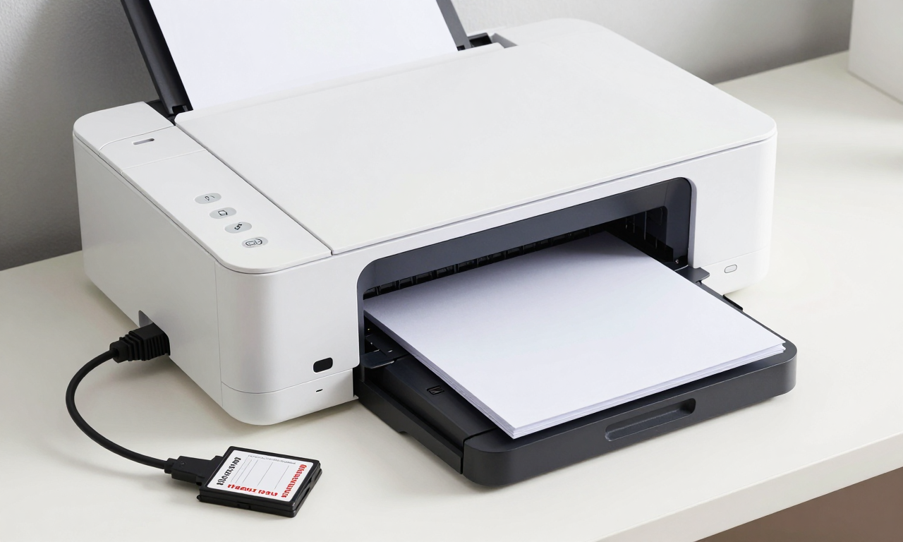 Printer with removable storage and cable prepared for privacy reset
