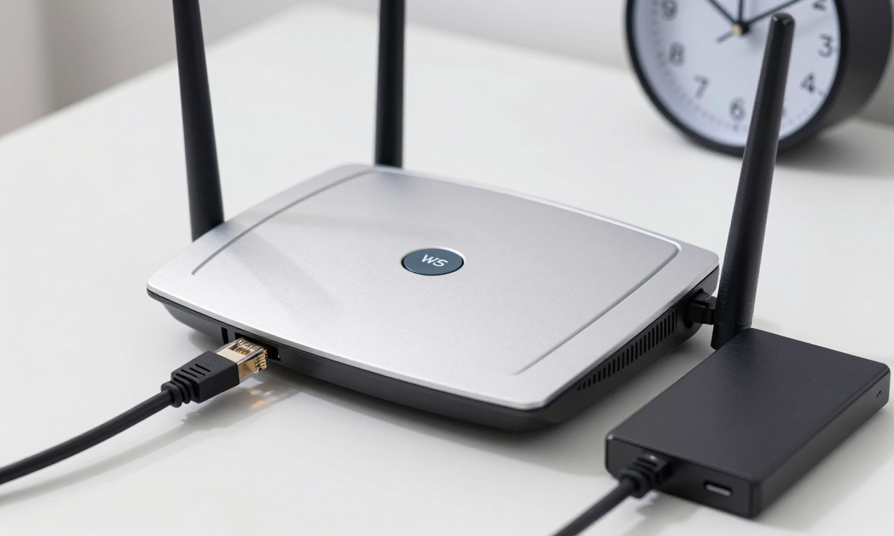 Router and disconnected equipment prepared for a settings review